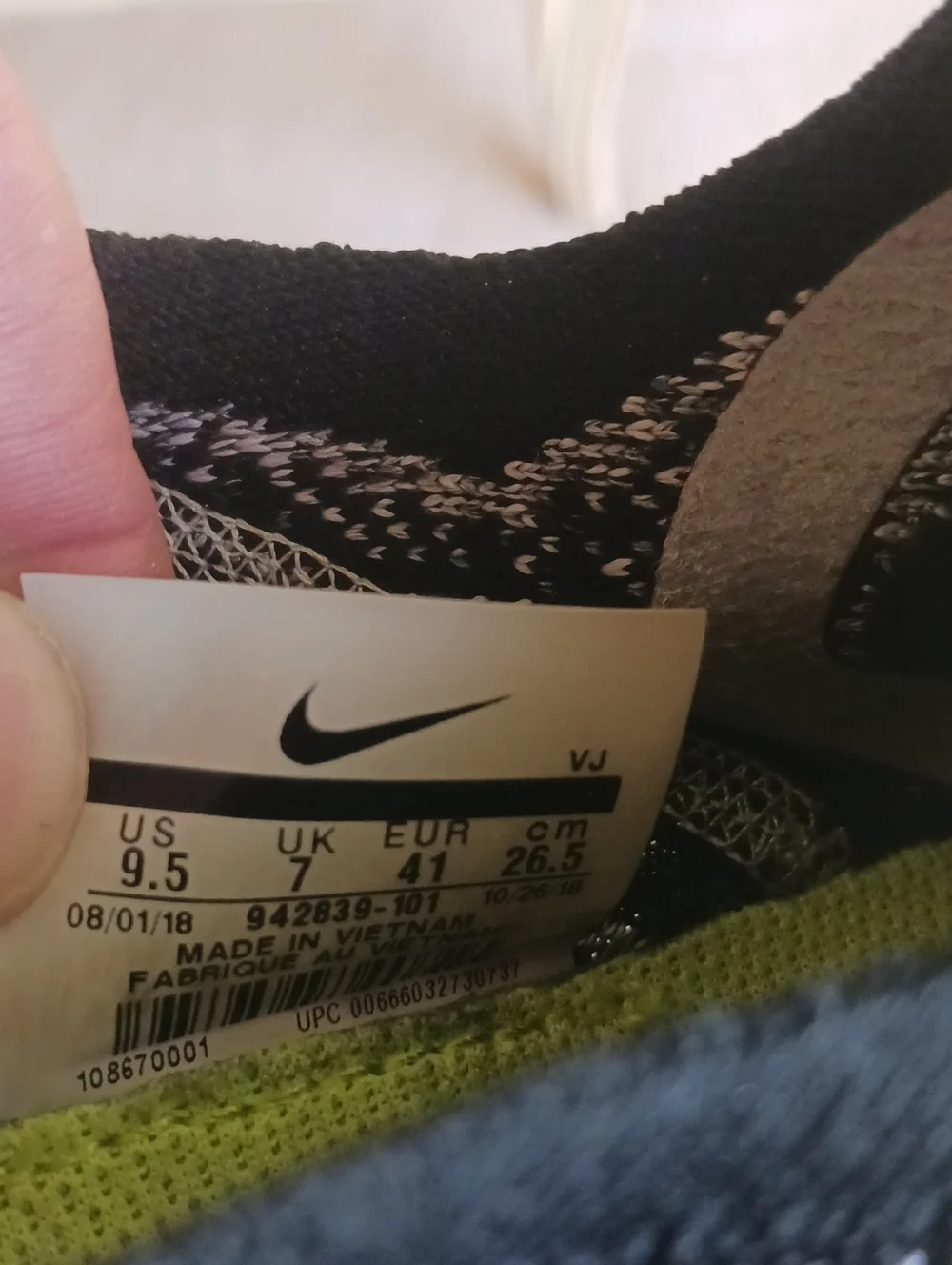 Nike size inner ever